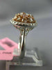 ESTATE WIDE 2.0CT MULTI COLOR DIAMOND 18KT WHITE & ROSE GOLD 3D ANNIVERSARY RING