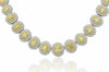 LARGE 21.68CT WHITE & FANCY YELLOW DIAMOND 18KT 2 TONE GOLD 3D ETERNITY NECKLACE