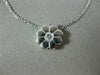 ESTATE .17CT DIAMOND 18KT WHITE GOLD 3D CLASSIC FLOWER SOLITAIRE PENDANT #23001