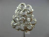 ESTATE LARGE 1CT ROUND DIAMOND 14KT WHITE GOLD 3D BUTTERFLY FLOWER FUN LOVE RING