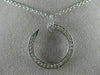 ESTATE .45CT DIAMOND 18KT WHITE GOLD 3D GRADUATING CIRCLE OF LIFE NAIL NECKLACE
