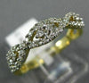 ESTATE .33CT DIAMOND 14KT YELLOW GOLD 3D INFINITY SEMI ETERNITY ANNIVERSARY RING
