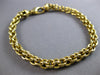 ESTATE LONG 18KT YELLOW GOLD 3D SOLID HAND CRAFTED ITALIAN BRACELET #28307