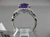 ESTATE 3.96CTW DIAMOND & AAA EXTRA FACET AMETHYST 14KT WHITE GOLD FILIGREE RING