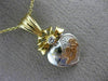 ESTATE .05CT DIAMOND 14KT WHITE YELLOW & ROSE GOLD 3D LOVE HEART PENDANT #17515