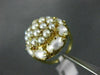 ANTIQUE LARGE AAA SOUTH SEA PEARL 14KT YELLOW GOLD 3D FLOWER CLUSTER RING #22299