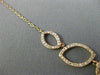 ESTATE LARGE .63CT DIAMOND 14K ROSE GOLD 3D OPEN MARQUISE SHAPE V SHAPE NECKLACE