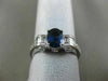 ESTATE WIDE 1.75CT DIAMOND & SAPPHIRE 18K WHITE GOLD 3D WEDDING ANNIVERSARY RING