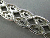 ESTATE WIDE 4CT DIAMOND 14KT WHITE GOLD 3D OPEN INFINITY X LOVE TENNIS BRACELET