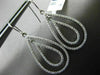 ESTATE LARGE 1.60CT DIAMOND 14KT WHITE GOLD 3D DOUBLE TEAR DROP HANGING EARRINGS
