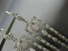 ESTATE LARGE 1.13CT DIAMOND 18KT WHITE GOLD MILGRAIN LEVERBACK HANGING EARRINGS