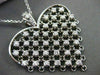 ANTIQUE EXTRA LARGE 1..50CT DIAMOND 14KT WHITE GOLD FLOATING HEART PENDANT #844