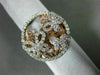 ESTATE LARGE 1.0CT DIAMOND 14KT WHITE & ROSE GOLD MULTI BUTTERFLY CIRCULAR RING
