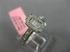 ESTATE .71CT ROUND & BAGUETTE DIAMOND 18K WHITE GOLD 3D OCTAGON PROMISE RING
