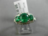 ESTATE WIDE 3.07CT DIAMOND AAA EMERALD & RUBY 14K WHITE GOLD 3D ANNIVERSARY RING