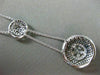 ESTATE 1.03CT WHITE & BLACK DIAMOND 14KT WHITE GOLD 3D FLOWER LARIAT NECKLACE