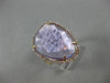 ESTATE LARGE 11.12CT DIAMOND & AAA AMETHYST 14K ROSE GOLD 3D HALO TEAR DROP RING