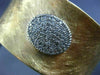 ESTATE LARGE 1.20CT DIAMOND 18KT YELLOW GOLD MATTE OVAL CLUSTER BANGLE BRACELET