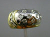 ESTATE WIDE .69CT DIAMOND 14KT WHITE & YELLOW GOLD MULTI ROW ETOILE RING #3330