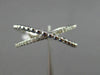 ESTATE .10CT ROUND DIAMOND 14KT WHITE GOLD 3D X LOVE MILGRAIN BEAD RING F/G VSSI