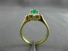 ESTATE .60CT DIAMOND & EMERALD 14K WHITE & YELLOW GOLD FLOWER COCKTAIL RING #804