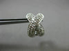 ESTATE .90CT DIAMOND 14KT WHITE GOLD 3D CRISS CROSS X LOVE HUGGIE EARRINGS