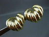 ESTATE LARGE 14K YELLOW GOLD LOVE HEART SEA SHELL DESIGN EARRINGS AMAZING #22546