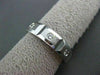 ESTATE WIDE .48CT DIAMOND 14K W GOLD SQUARE ETOILE ANNIVERSARY MENS RING #15429