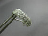 WIDE 1.0CT DIAMOND 14KT WHITE GOLD 3D MULTI ROW SEMI HOOP CLIP ON EARRINGS 26652