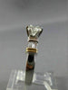 ESTATE .97CT DIAMOND PLATINUM & 18KT YELLOW GOLD CLASSIC ENGAGEMENT RING #25518