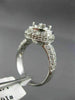 WIDE .80CT DIAMOND 14K WHITE GOLD DOUBLE HALO SEMI MOUNT ENGAGEMENT RING #1037