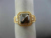 LARGE 1.68CT WHITE & CHOCOLATE FANCY DIAMOND 18KT ROSE GOLD HALO ENGAGEMENT RING