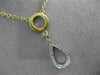 ESTATE 5.03CT DIAMOND & BLUE TOPAZ 14KT WHITE & YELLOW GOLD DROP LARIAT NECKLACE