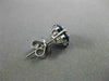 ESTATE 1.76CT DIAMOND & AAA SAPPHIRE 18KT WHITE GOLD 3D CLUSTER FLOWER EARRINGS