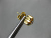 ESTATE .10CT DIAMOND 14KT YELLOW GOLD PUFF HEART SOLITAIRE STUD EARRINGS #20709