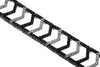 LARGE 3.50CT WHITE & BLACK DIAMOND 14K WHITE & BLACK GOLD MULTI V SHAPE BRACELET