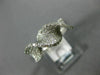 ESTATE 1.01CT DIAMOND 14KT WHITE GOLD 3D MULTI ROW WAVE SWIRL ANNIVERSARY RING