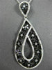 ESTATE 1.92CTW AAA BLACK & WHITE DIAMOND 14KT WHITE GOLD FLORAL DROP PENDANT