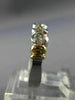 ESTATE .45CT DIAMOND 14KT 2 TONE GOLD SEMI BEZEL WEDDING ANNIVERSARY RING #18828