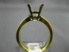 ESTATE .90CT DIAMOND 14KT 2 TONE GOLD PRINCESS SEMI MOUNT ENGAGEMENT RING #21106