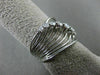 ESTATE LARGE .66CT DIAMOND 18K WHITE GOLD MULTI ROW SHARED PRONG ETOILE FUN RING