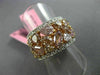 ESTATE LARGE GIA 5.11CT MULTI COLOR DIAMOND 18KT TWO TONE GOLD MULTI SHAPE RING