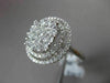 ESTATE LARGE 1.05CT DIAMOND 18KT WHITE GOLD HALO CLUSTER PROMISE ENGAGEMENT RING