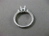 ESTATE .50CT DIAMOND 14KT WHITE GOLD 3 STONE SEMI MOUNT ENGAGEMENT RING #22429
