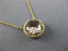 ESTATE LARGE 1.64CT DIAMOND & AAA MORGANITE 14KT YELLOW GOLD 3D CLASSIC NECKLACE