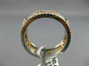 ESTATE WIDE .81CT DIAMOND 14K WHITE & ROSE GOLD ETERNITY WEDDING ANNIVERSAY RING