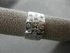 ESTATE WIDE .52CT WHITE & FANCY YELLOW DIAMOND 18KT WHITE GOLD FLOWER LOVE RING