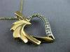 ESTATE .15CT DIAMOND 14KT WHITE & YELLOW GOLD CLASSIC OPEN HEART PENDANT #20162