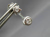 ESTATE .37CT DIAMOND 18K WHITE GOLD TULIP BEZEL HANGING FLOWER EARRINGS #11427