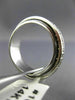 ANTIQUE WIDE .60CT DIAMOND 14KT WHITE GOLD 3D FLOATING CRISS CROSS RING #16710